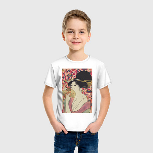 Детская футболка Kushi Портрет девушки / Белый – фото 3
