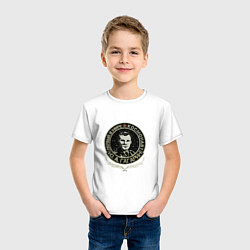 Футболка хлопковая детская Первый - Гагарин, цвет: белый — фото 2