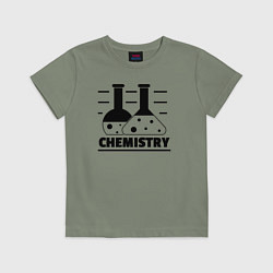 Футболка хлопковая детская CHEMISTRY химия, цвет: авокадо