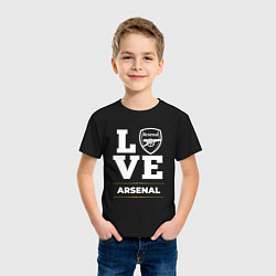 Футболка хлопковая детская Arsenal Love Classic, цвет: черный — фото 2