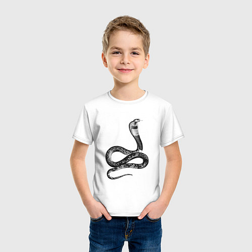 Детская футболка Кобра Cobra / Белый – фото 3