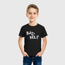 Футболка хлопковая детская Bad Wolf злой волк, цвет: черный — фото 2