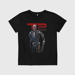 Футболка хлопковая детская Terminator 2 - T800, цвет: черный