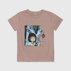 Футболка хлопковая детская Haku & Sen, цвет: пыльно-розовый