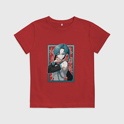 Футболка хлопковая детская Hatsune Miku Drain, цвет: красный