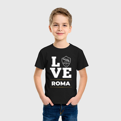 Детская футболка Roma Love Classic / Черный – фото 3