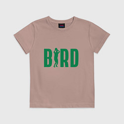 Футболка хлопковая детская Bird -Boston, цвет: пыльно-розовый