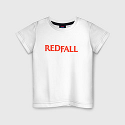 Футболка хлопковая детская Redfall logo, цвет: белый