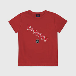 Футболка хлопковая детская New York Rangers NHL, цвет: красный