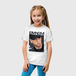 Футболка хлопковая детская Eminem фото, цвет: белый — фото 2