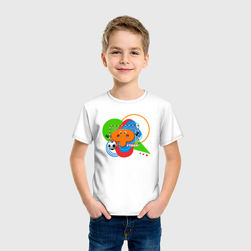 Детская футболка Футбол в Буквогороде / Белый – фото 3