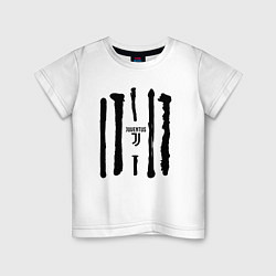 Футболка хлопковая детская Juventus - Drawing paint 2022, цвет: белый