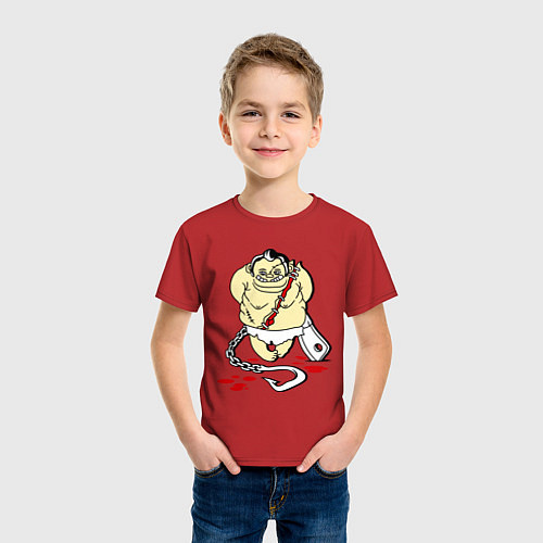 Детская футболка Пуджик Мясник / Красный – фото 3
