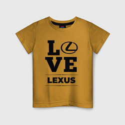 Футболка хлопковая детская Lexus Love Classic, цвет: горчичный