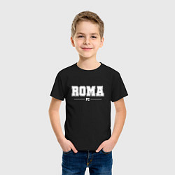 Футболка хлопковая детская Roma Football Club Классика, цвет: черный — фото 2