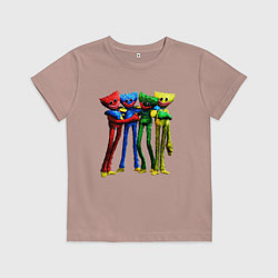 Футболка хлопковая детская GAME POPPY PLAYTIME Mini Huggies, цвет: пыльно-розовый