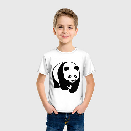 Детская футболка Папа панда / Белый – фото 3