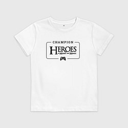 Футболка хлопковая детская Heroes of Might and Magic Gaming Champion: рамка с, цвет: белый