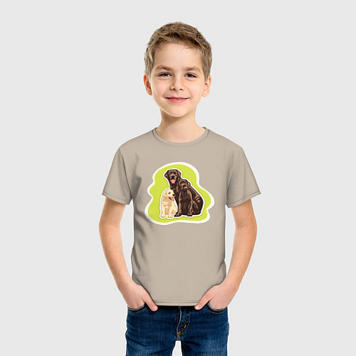 Детская футболка Лабрадор ретривер Собаки / Миндальный – фото 3