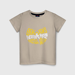 Футболка хлопковая детская CREAM Wu-Tang, цвет: миндальный