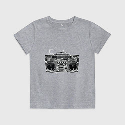 Футболка хлопковая детская Wu-Tang Boombox, цвет: меланж