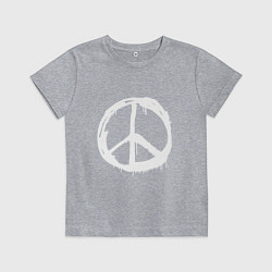 Футболка хлопковая детская Pacific symbol white, цвет: меланж