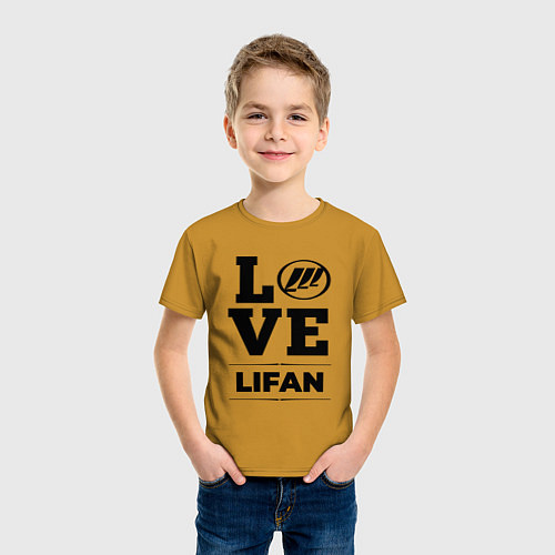 Детская футболка Lifan Love Classic / Горчичный – фото 3