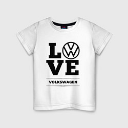 Футболка хлопковая детская Volkswagen Love Classic, цвет: белый