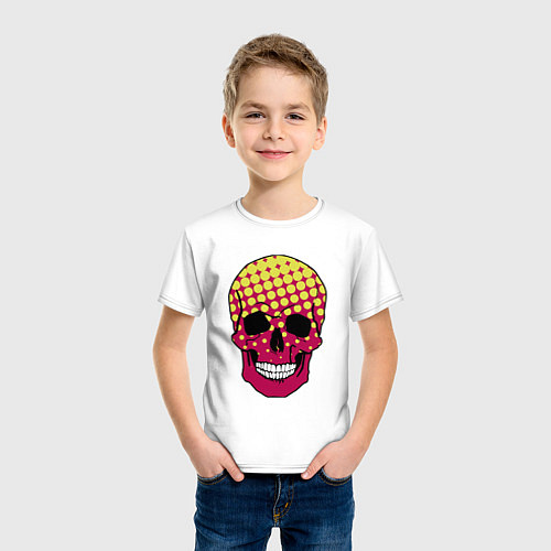 Детская футболка Pop-art skull / Белый – фото 3