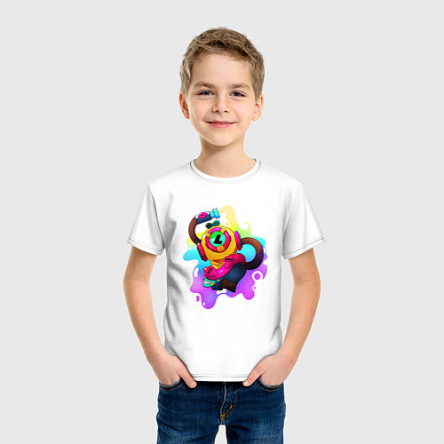 Детская футболка Отис из Бравл Старс / Белый – фото 3