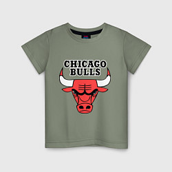 Футболка хлопковая детская Chicago Bulls, цвет: авокадо