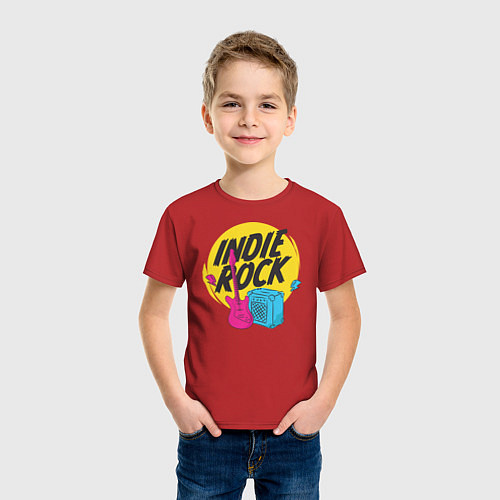 Детская футболка Инди Рок Солнце / Красный – фото 3