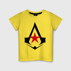 Футболка хлопковая детская Русский ассассин, цвет: желтый