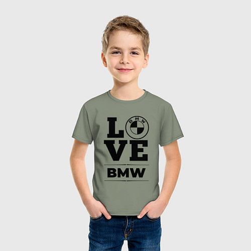 Детская футболка BMW love classic / Авокадо – фото 3