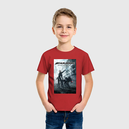 Детская футболка Metal Gear Rising Revengeance - poster / Красный – фото 3