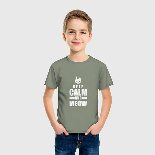 Детская футболка Stray - Keep Calm / Авокадо – фото 3