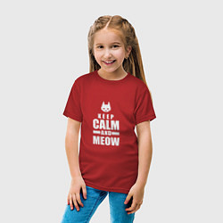 Футболка хлопковая детская Stray - Keep Calm, цвет: красный — фото 2