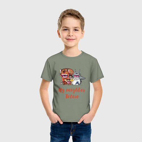 Детская футболка Мой сосед Тоторо - персонажи / Авокадо – фото 3