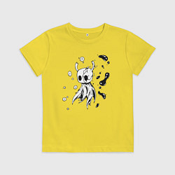 Футболка хлопковая детская Hollow Knight game, цвет: желтый