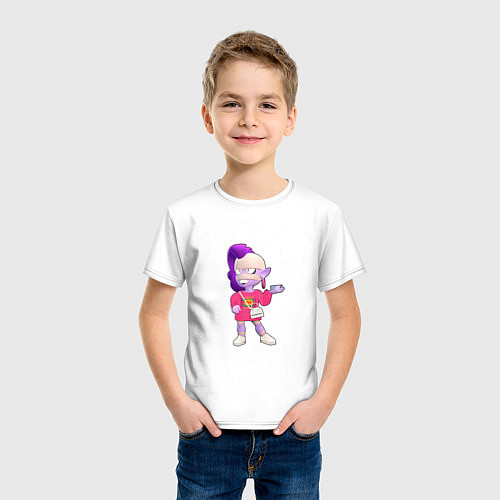 Детская футболка Бравлер Эмз на стиле Бренды Бравл Старс / Белый – фото 3