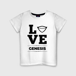 Футболка хлопковая детская Genesis Love Classic, цвет: белый