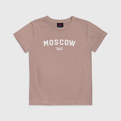 Футболка хлопковая детская MOSCOW 1147, цвет: пыльно-розовый