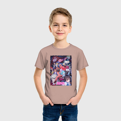 Детская футболка BNA art - Совершенно новое животное / Пыльно-розовый – фото 3