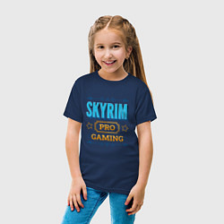 Футболка хлопковая детская Игра Skyrim pro gaming, цвет: тёмно-синий — фото 2