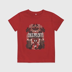 Футболка хлопковая детская Cult Of The Cats, цвет: красный