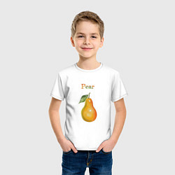 Футболка хлопковая детская Pear груша, цвет: белый — фото 2