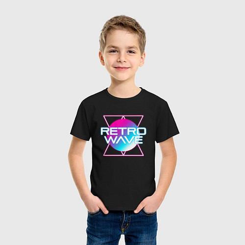 Детская футболка Retrowave Neon / Черный – фото 3