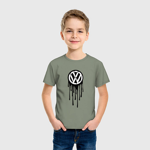 Детская футболка Volkswagen - art logo / Авокадо – фото 3