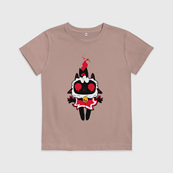 Футболка хлопковая детская Воскресшая овечка - Cult of the lamb, цвет: пыльно-розовый