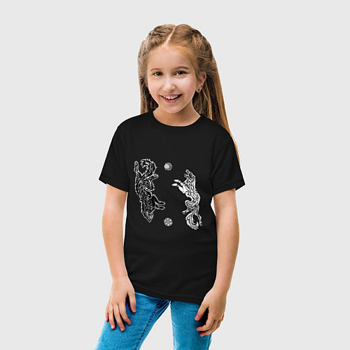 Детская футболка Охотники Хати и Сколль / Черный – фото 4